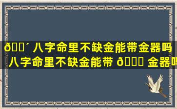 🌴 八字命里不缺金能带金器吗（八字命里不缺金能带 🍀 金器吗女生）